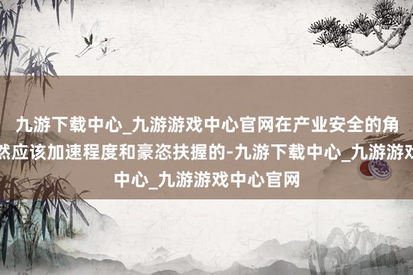 九游下载中心_九游游戏中心官网在产业安全的角度来说亦然应该加速程度和豪恣扶握的-九游下载中心_九游游戏中心官网