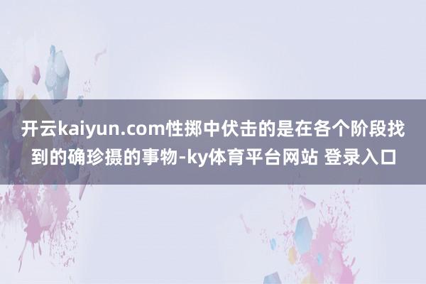 开云kaiyun.com性掷中伏击的是在各个阶段找到的确珍摄的事物-ky体育平台网站 登录入口